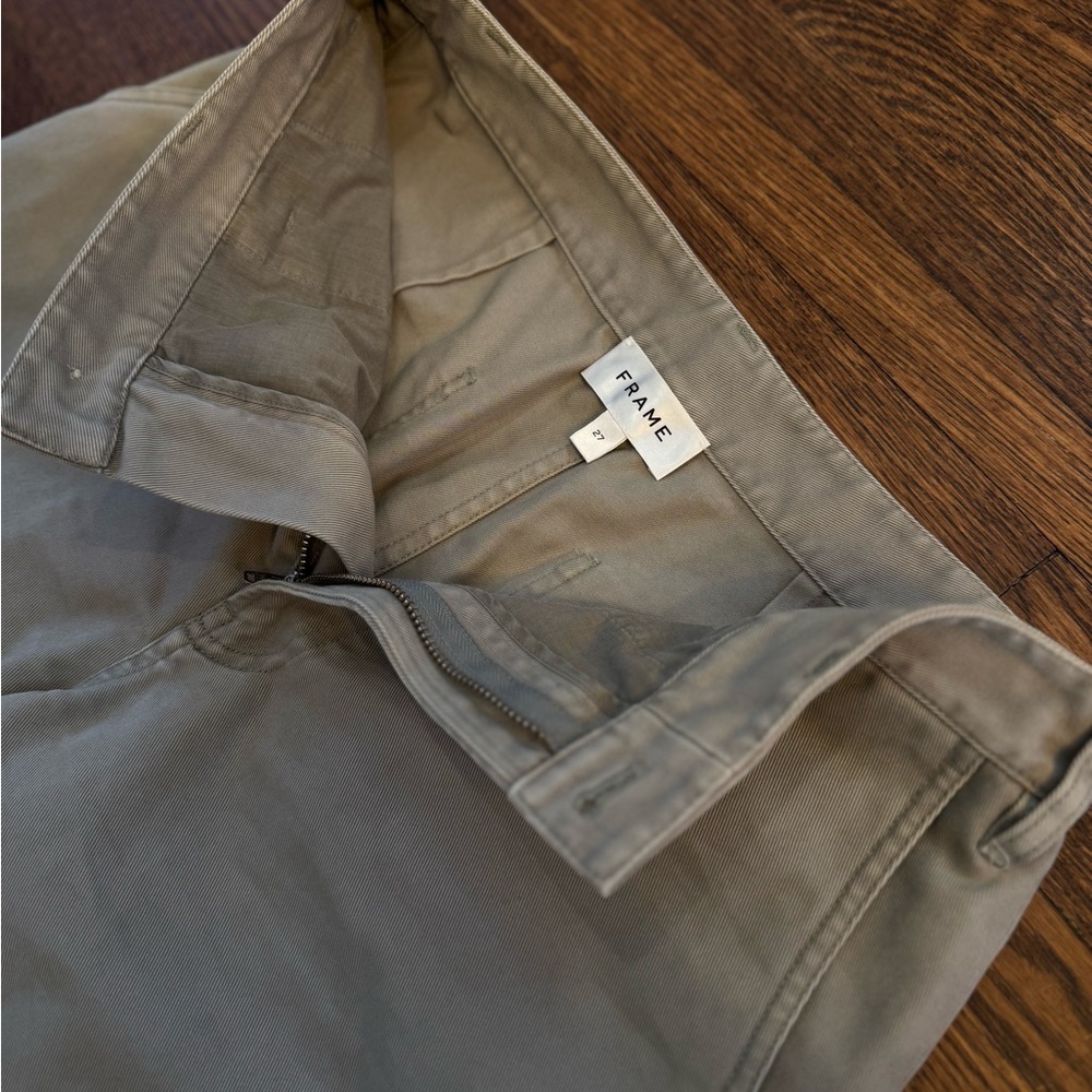 Frame Denim Wide Leg Army Green Cargo Bubble Pants in Sage Size 27 - Picture 8 of 9